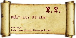 Móritz Ulrika névjegykártya